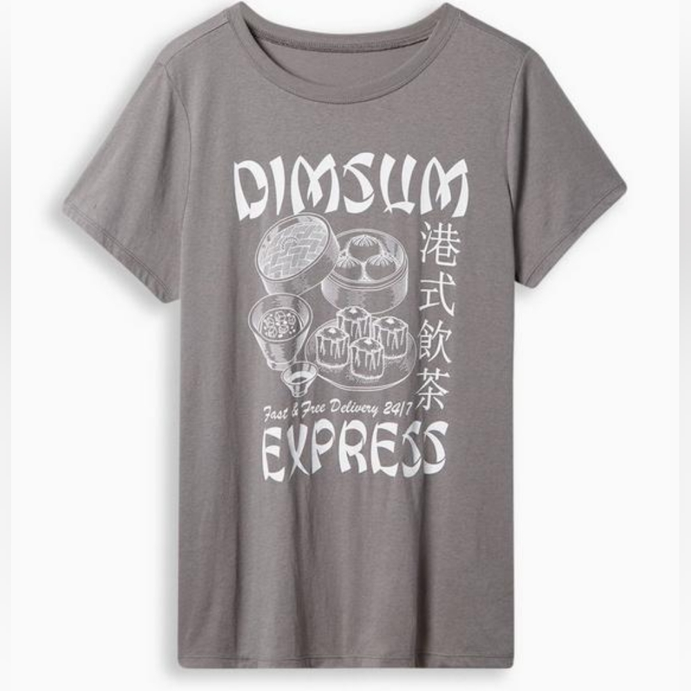 Torrid Dim Sum Chinese Food Tee T Shirt Women's Plus Size 4X Nwt